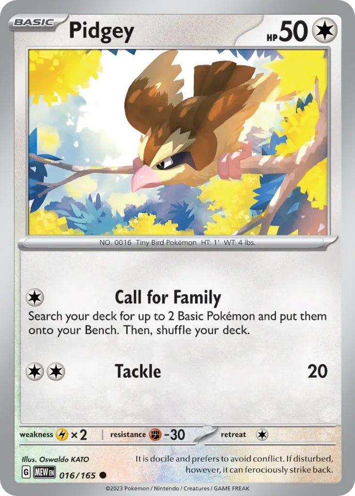 016/165 from 151 Common Pokemon Card