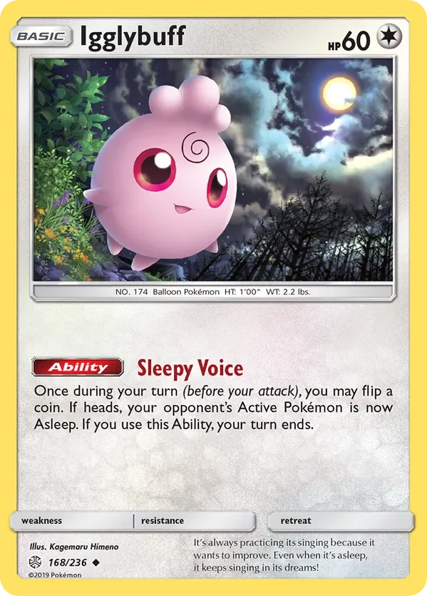 168/236 Igglybuff Uncommon Pokemon Card