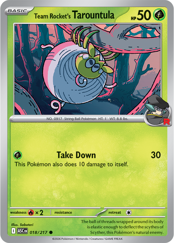 018/217 Team Rocket's Tarountula from Ascended Heroes Common
