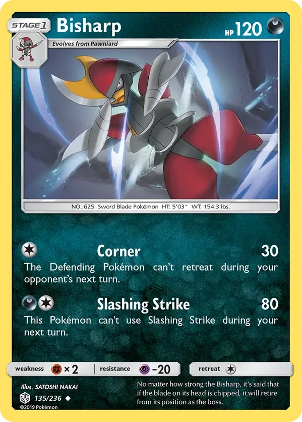 135/236 Bisharp Uncommon Pokemon Card