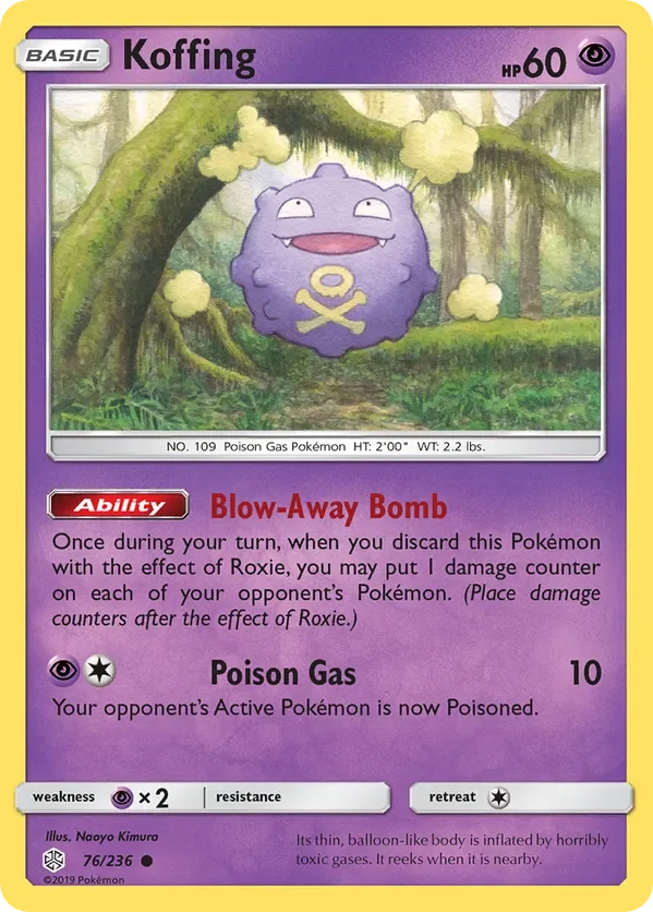 76/236 Koffing Common Pokemon Card