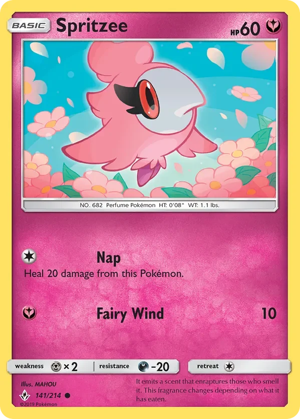 141/214 Spritzee Common Pokemon Card