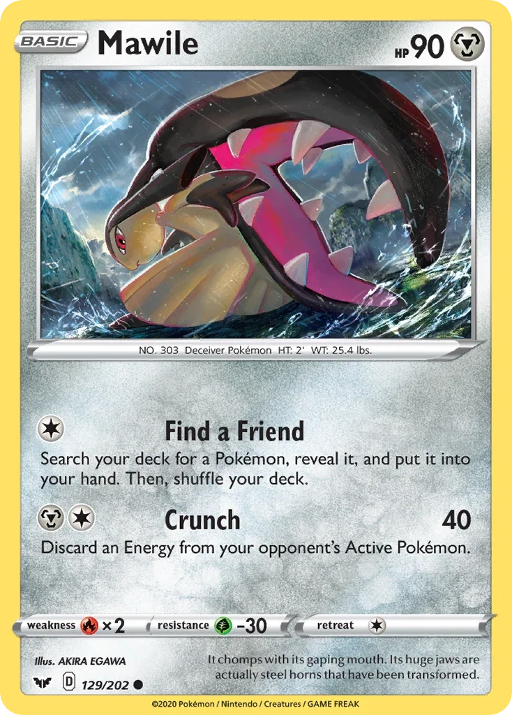 129/202 from Sword & Shield Common Pokemon Card