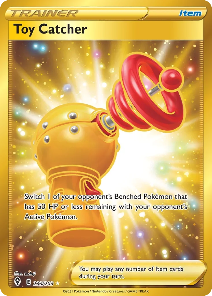 233/203 from Evolving Skies Gold Secret Rare Trainer Card
